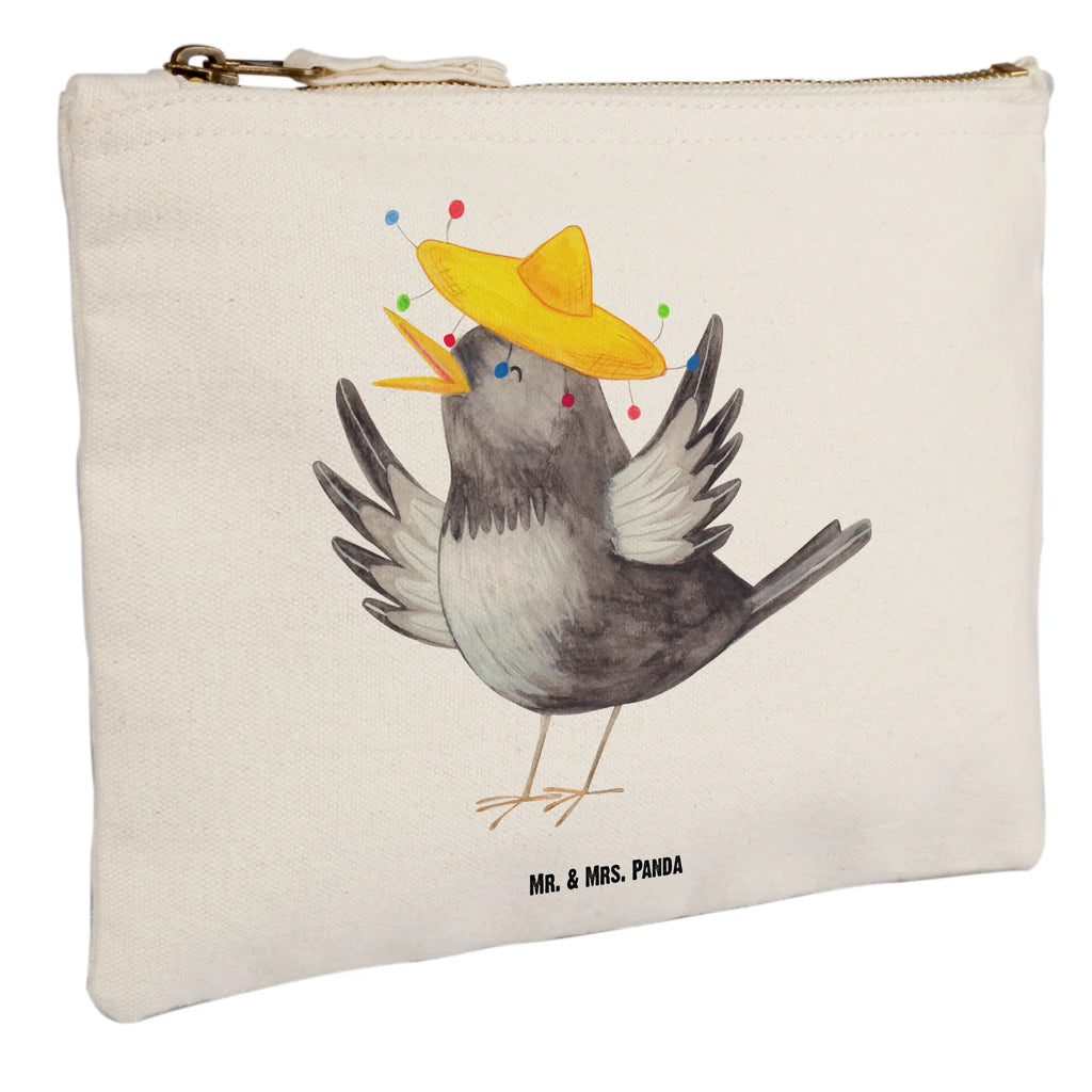 Make-up bag Crow sombrero aufbewahrungsbeutel, beauty case, kosmetiktäschchen, Schminkbeutel, Kulturtasche, Schlampermäppchen, Kosmetiktasche, Schminktasche, Kosmetikbeutel, Mäppchen, Kulturbeutel, beauty tasche, aufbewahrungstasche, toiletry bag, utensilientasche, pencil case, Etui, Waschbeutel, Waschtasche, Federmappe, Stiftemäppchen, Schminktäschchen, pinsel tasche, Lustige Sprüche, Tiermotive, Tiere, Gute Laune, Motivation, Glück Spruch, Rabe, Vogel, Elster, Fröhlich sein, Froh, Spruch Positiv, Vögel, glücklich sein