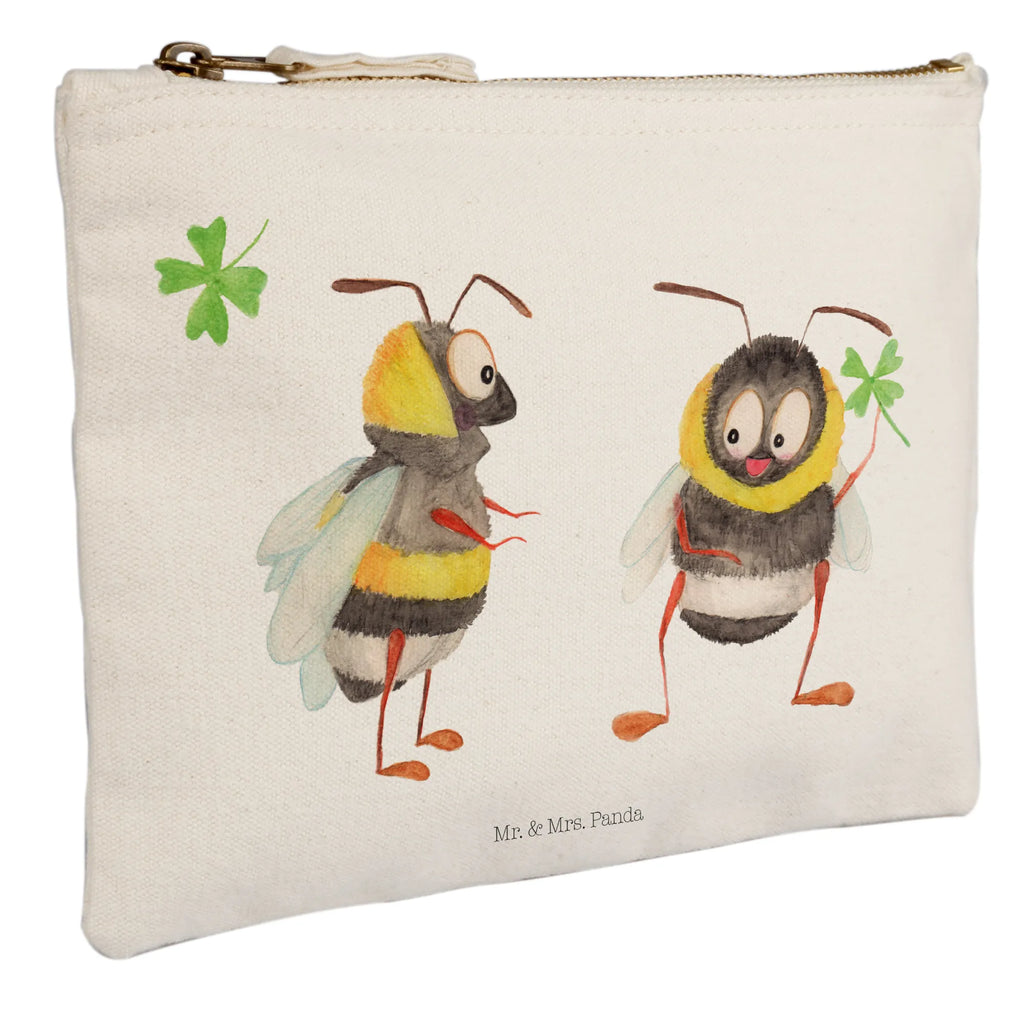 Make-up bag bumblebees shamrock small animals, cute, funny, cute animal motives, hand drawn, small world, funny sayings, good mood, happy, gifts, gift ideas, special gifts, animal lover, card, bee decoration, bumblebee, bee, saying positive, saying happy, become happy, be happy, saying beautiful