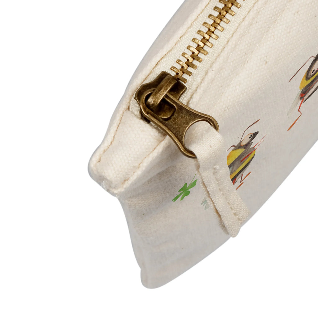 Make-up bag bumblebees shamrock small animals, cute, funny, cute animal motives, hand drawn, small world, funny sayings, good mood, happy, gifts, gift ideas, special gifts, animal lover, card, bee decoration, bumblebee, bee, saying positive, saying happy, become happy, be happy, saying beautiful