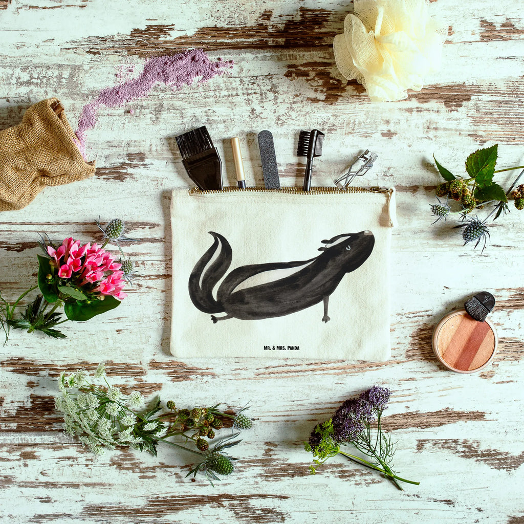 torebka na makijaż skunks Joga Schminktäschchen, Waschbeutel, pinsel tasche, beauty tasche, pencil case, Kosmetikbeutel, Etui, Schminkbeutel, Kulturbeutel, Stiftemäppchen, aufbewahrungstasche, Federmappe, Schminktasche, Mäppchen, Schlampermäppchen, utensilientasche, toiletry bag, Kulturtasche, Kosmetiktasche, aufbewahrungsbeutel, Waschtasche, beauty case, kosmetiktäschchen, Stinktier, Skunk, Stinki, Lache, Raubtier, Namaste, Wildtier, Stinker, Liebe, Lebe, Yoga