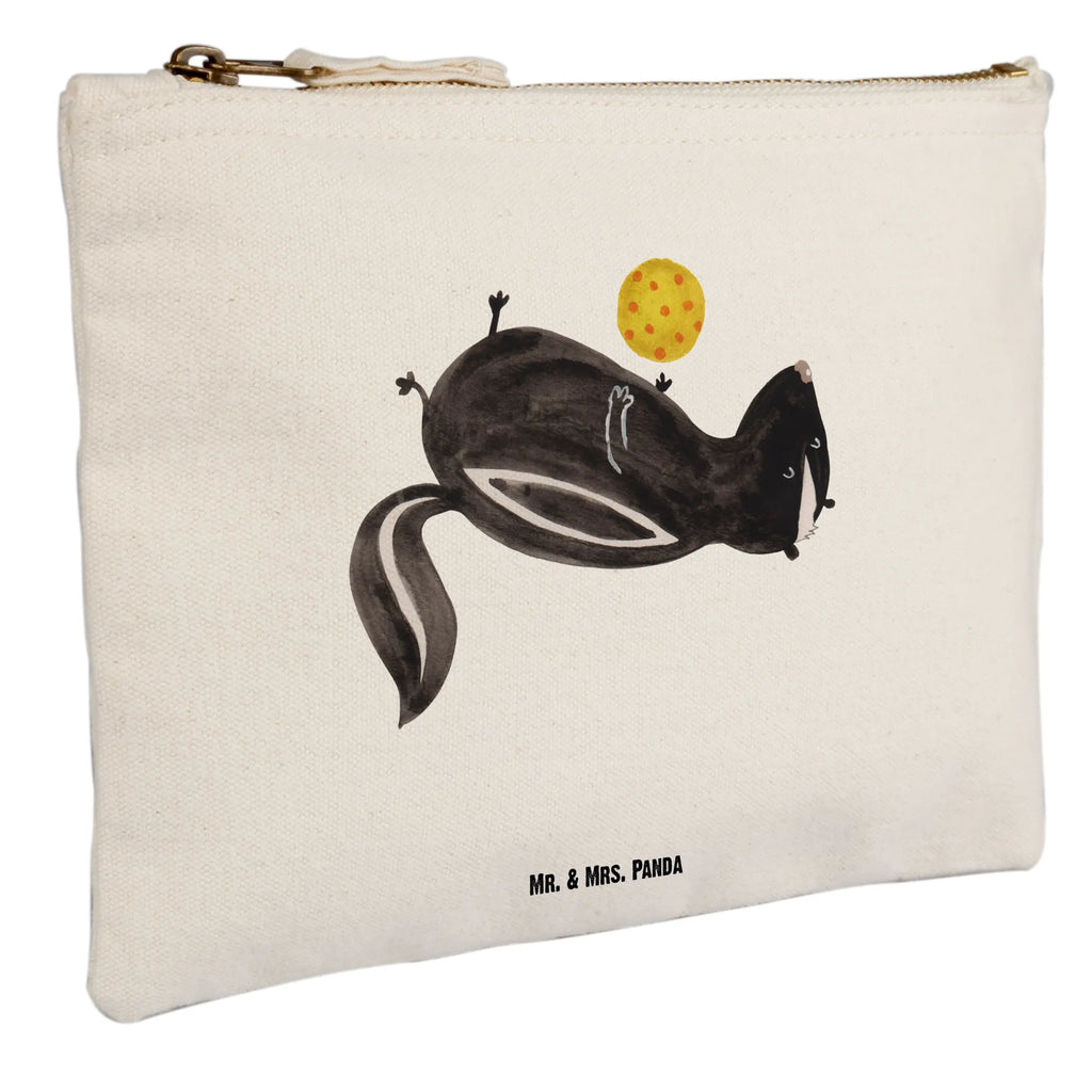 Make-up bag skunk ball utensilientasche, Federmappe, Waschbeutel, beauty case, Kulturbeutel, aufbewahrungstasche, Schminkbeutel, Mäppchen, Schlampermäppchen, Kulturtasche, pinsel tasche, Kosmetiktasche, Stiftemäppchen, Waschtasche, kosmetiktäschchen, Kosmetikbeutel, aufbewahrungsbeutel, toiletry bag, Etui, Schminktasche, Schminktäschchen, beauty tasche, pencil case, Stinktier, Skunk, Verspielt, Weisheit, Stinker, Wildtier, Stinki, Raubtier