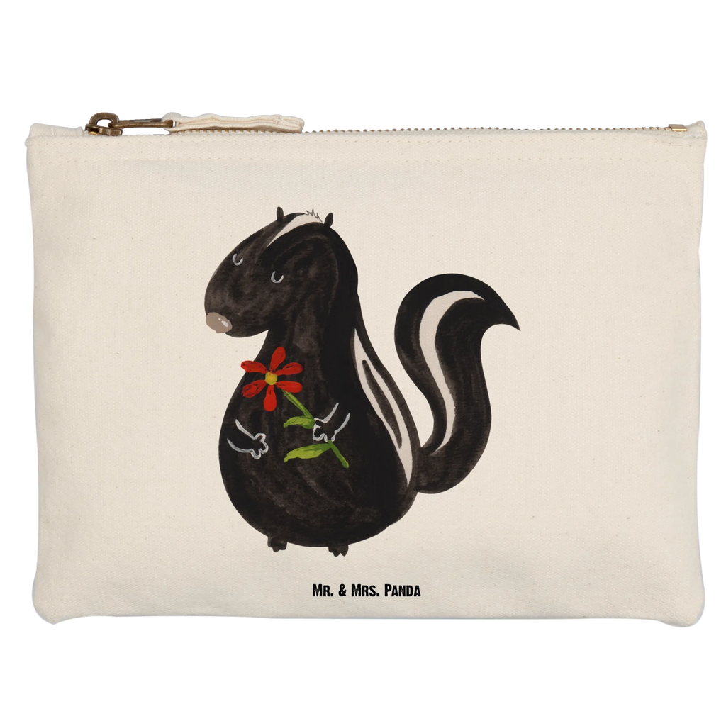 Make-up bag skunk flower Stiftemäppchen, beauty case, Kosmetiktasche, Federmappe, Etui, toiletry bag, Schminktasche, Kosmetikbeutel, beauty tasche, Waschbeutel, Schlampermäppchen, Mäppchen, aufbewahrungsbeutel, pencil case, pinsel tasche, Kulturbeutel, Kulturtasche, Waschtasche, utensilientasche, Schminktäschchen, kosmetiktäschchen, Schminkbeutel, aufbewahrungstasche, Stinktier, Skunk, Träume, Verträumt, Raubtier, Stinker, Wildtier, Tagträumer, Stinki, Dreams