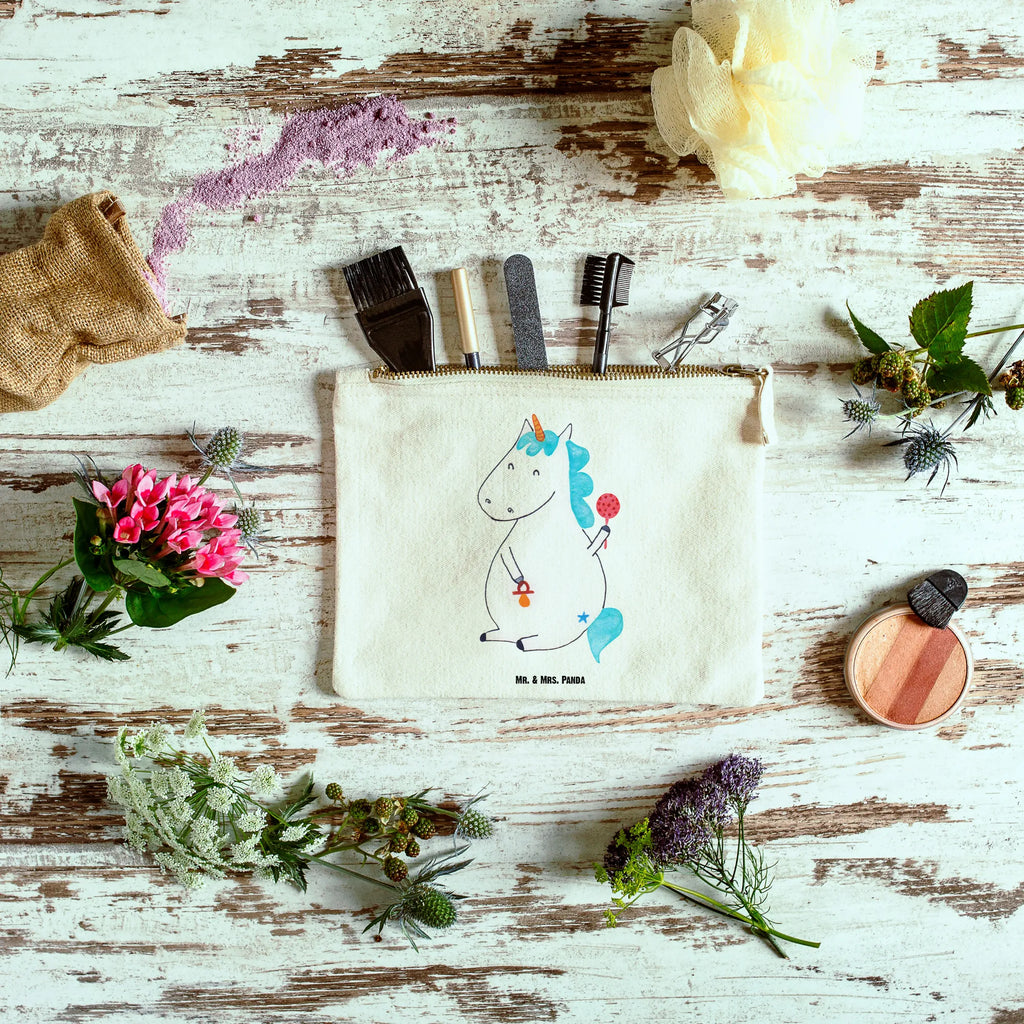 Schminktasche Einhorn Baby kosmetiktäschchen, Kulturtasche, Waschbeutel, Etui, pencil case, Schminkbeutel, Waschtasche, beauty case, aufbewahrungsbeutel, Schminktasche, beauty tasche, Stiftemäppchen, Kulturbeutel, utensilientasche, toiletry bag, Mäppchen, Schlampermäppchen, aufbewahrungstasche, pinsel tasche, Kosmetiktasche, Kosmetikbeutel, Federmappe, Schminktäschchen, Einhörner, Unicorn, Einhorn, Einhorn Deko, Babyglück, Geburtstag, Nachwuchs, Schnuller, Kind, Baby, Geburt, Mutter, Erstes Kind, Eltern, Party