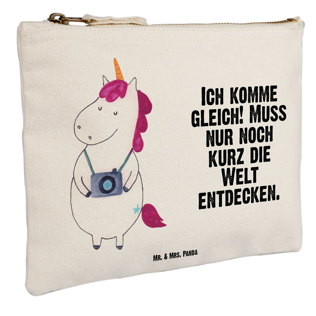 Make-up bag unicorn photographer Schminkbeutel, Kosmetikbeutel, aufbewahrungstasche, Kulturtasche, Kosmetiktasche, Waschbeutel, pencil case, beauty tasche, Schlampermäppchen, beauty case, Waschtasche, Schminktäschchen, kosmetiktäschchen, utensilientasche, Stiftemäppchen, Mäppchen, Kulturbeutel, Schminktasche, toiletry bag, Federmappe, aufbewahrungsbeutel, pinsel tasche, Etui, Einhörner, Unicorn, Einhorn, Einhorn Deko, Weltenbummler, Urlaub, Tourist, Fotograf, Reise, Weltreise, Kurztrip, Reisen, Kamera, Städtereise, Fotografie