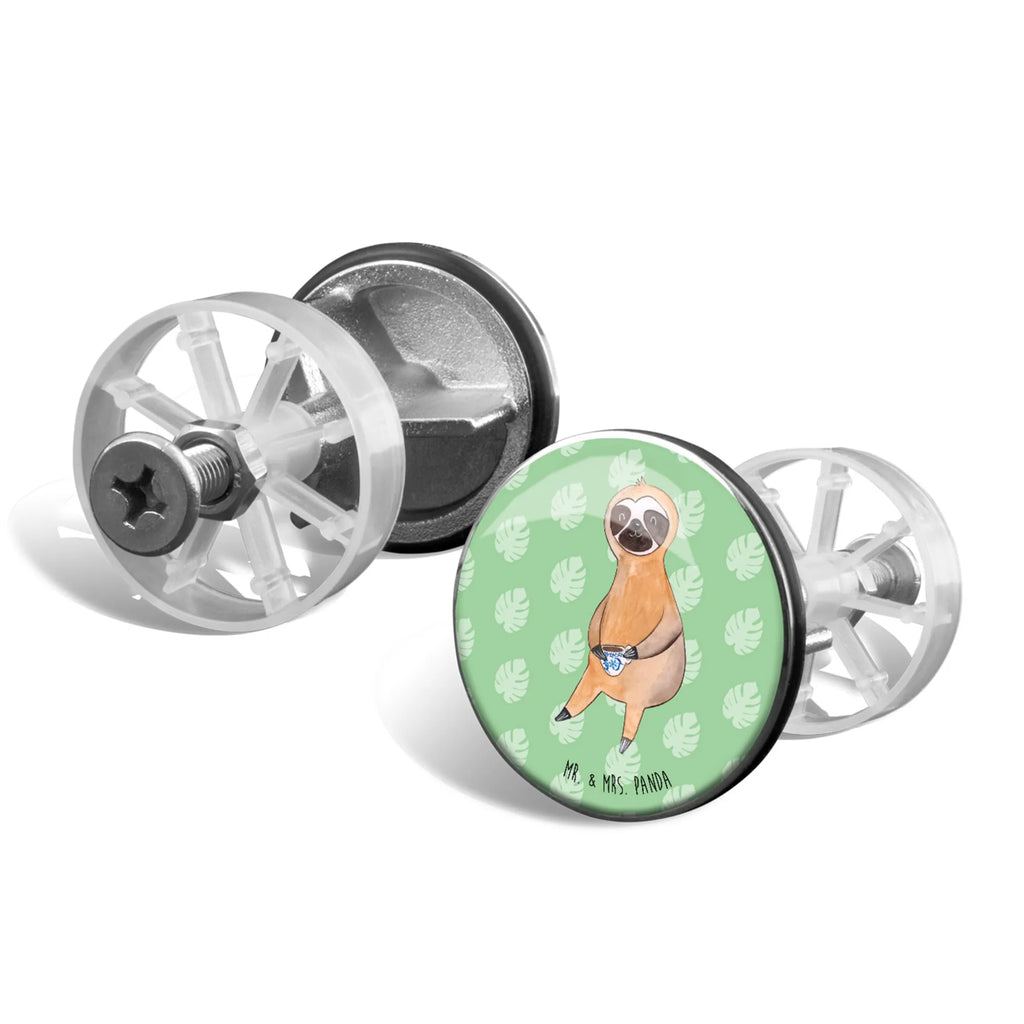 Sink plug sloth Coffee washbasin, drain set, Washbasin plugs, stoppers, washbasin plugs, drain plugs, universal, Sloth, sloth, trend animal, coffee cup, first coffee, morning grumbler, coffee, favourite animal, connoisseur, lazy, early riser