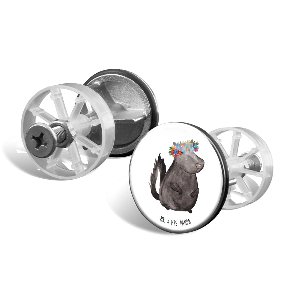 Waschbecken Stöpsel Stinktier Blumenmaedchen Stöpsel, Waschbecken Stopfen, Waschbecken, Abflussstöpsel, Ablaufgarnitur, Stinktier, Skunk, Raubtier, Namaste, Wildtier, Yoga, Stinki, Stinker