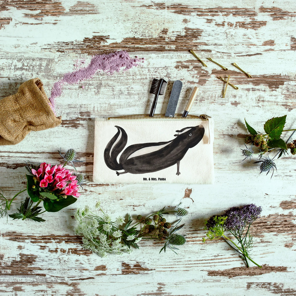 torebka na makijaż skunks Joga Schminktäschchen, Waschbeutel, pinsel tasche, beauty tasche, pencil case, Kosmetikbeutel, Etui, Schminkbeutel, Kulturbeutel, Stiftemäppchen, aufbewahrungstasche, Federmappe, Schminktasche, Mäppchen, Schlampermäppchen, utensilientasche, toiletry bag, Kulturtasche, Kosmetiktasche, aufbewahrungsbeutel, Waschtasche, beauty case, kosmetiktäschchen, Stinktier, Skunk, Stinki, Lache, Raubtier, Namaste, Wildtier, Stinker, Liebe, Lebe, Yoga