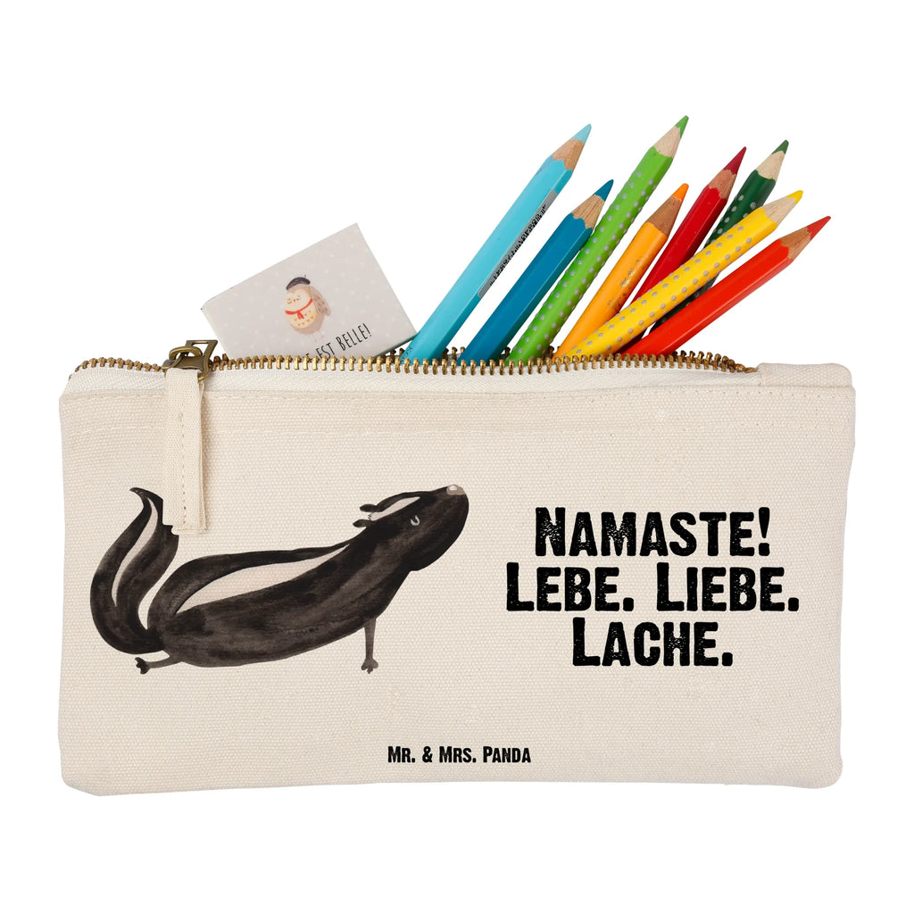 torebka na makijaż skunks Joga Schminktäschchen, Waschbeutel, pinsel tasche, beauty tasche, pencil case, Kosmetikbeutel, Etui, Schminkbeutel, Kulturbeutel, Stiftemäppchen, aufbewahrungstasche, Federmappe, Schminktasche, Mäppchen, Schlampermäppchen, utensilientasche, toiletry bag, Kulturtasche, Kosmetiktasche, aufbewahrungsbeutel, Waschtasche, beauty case, kosmetiktäschchen, Stinktier, Skunk, Stinki, Lache, Raubtier, Namaste, Wildtier, Stinker, Liebe, Lebe, Yoga