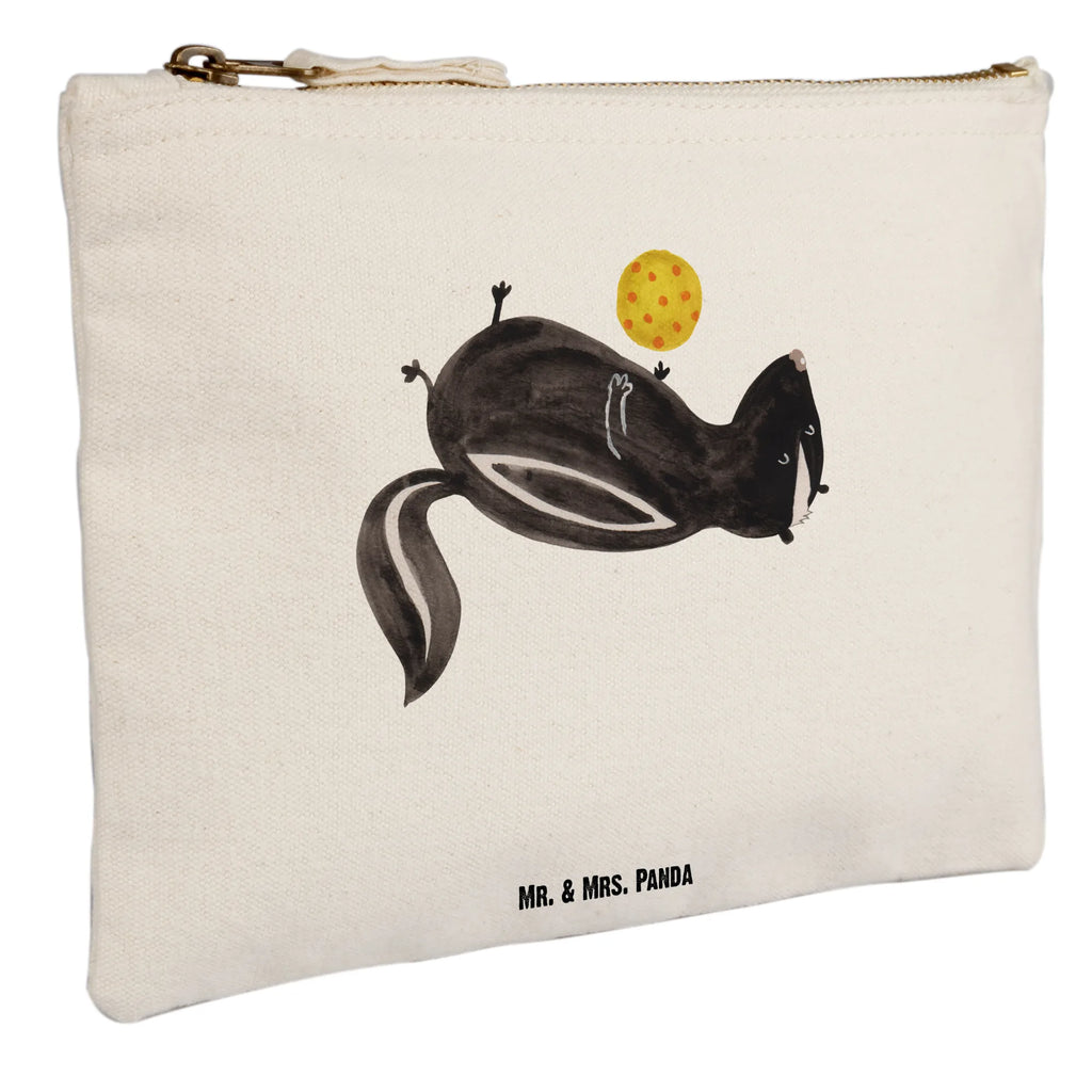 Make-up bag skunk ball utensilientasche, Federmappe, Waschbeutel, beauty case, Kulturbeutel, aufbewahrungstasche, Schminkbeutel, Mäppchen, Schlampermäppchen, Kulturtasche, pinsel tasche, Kosmetiktasche, Stiftemäppchen, Waschtasche, kosmetiktäschchen, Kosmetikbeutel, aufbewahrungsbeutel, toiletry bag, Etui, Schminktasche, Schminktäschchen, beauty tasche, pencil case, Stinktier, Skunk, Verspielt, Weisheit, Stinker, Wildtier, Stinki, Raubtier