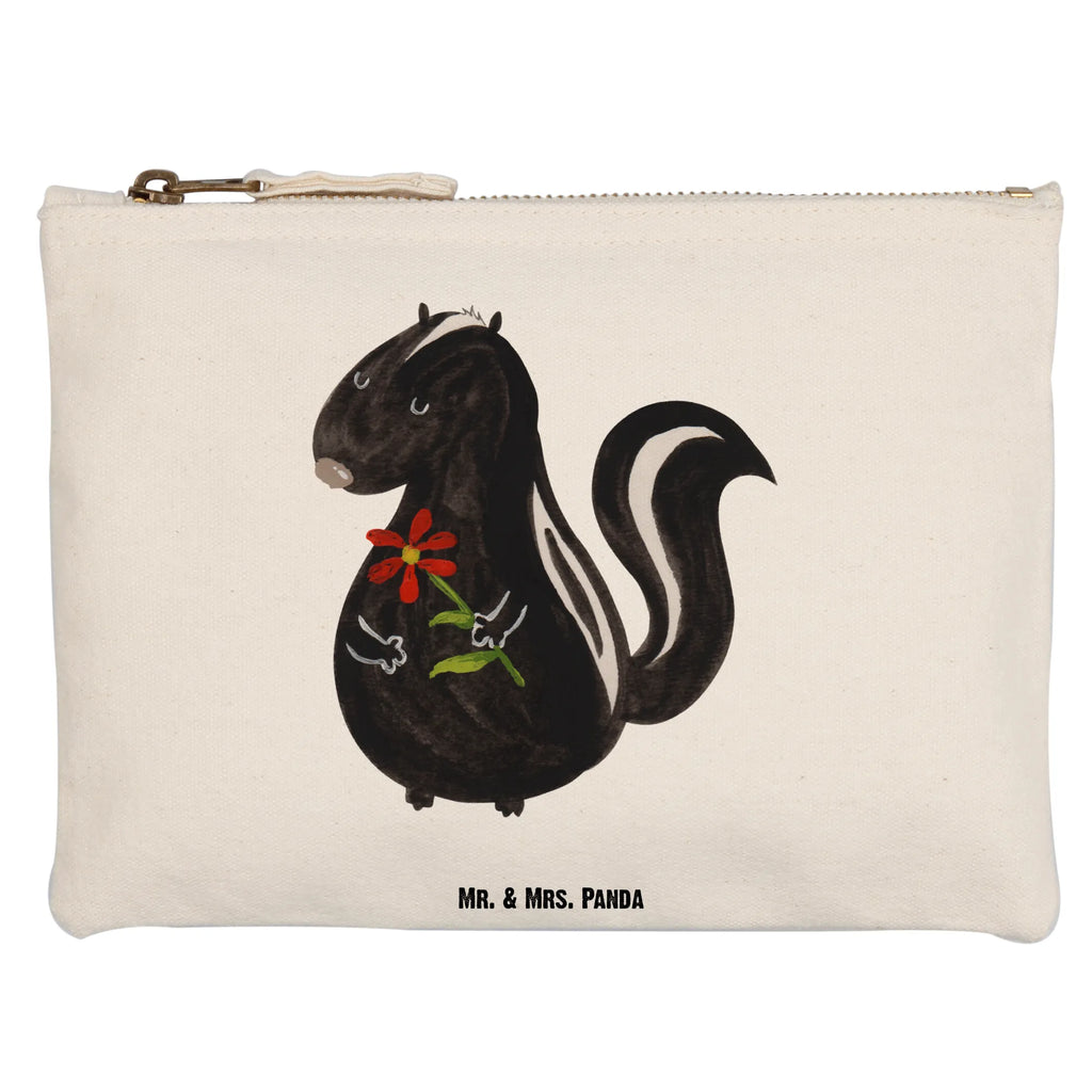 Make-up bag skunk flower Stiftemäppchen, beauty case, Kosmetiktasche, Federmappe, Etui, toiletry bag, Schminktasche, Kosmetikbeutel, beauty tasche, Waschbeutel, Schlampermäppchen, Mäppchen, aufbewahrungsbeutel, pencil case, pinsel tasche, Kulturbeutel, Kulturtasche, Waschtasche, utensilientasche, Schminktäschchen, kosmetiktäschchen, Schminkbeutel, aufbewahrungstasche, Stinktier, Skunk, Träume, Verträumt, Raubtier, Stinker, Wildtier, Tagträumer, Stinki, Dreams