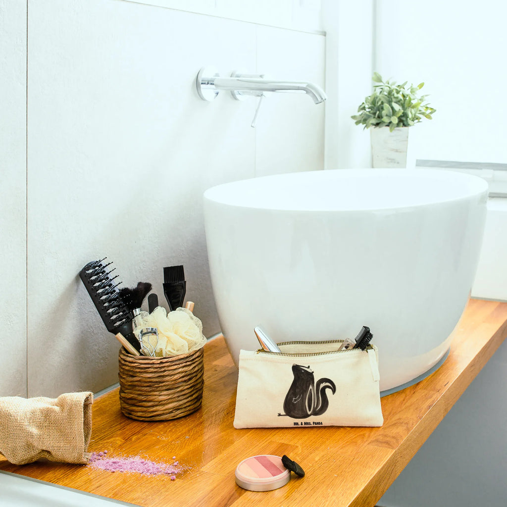 Make-up bag skunk Sit Skunk, slogan, stinky, stinker, skunk, law, wild animal, office, predator, know-it-all