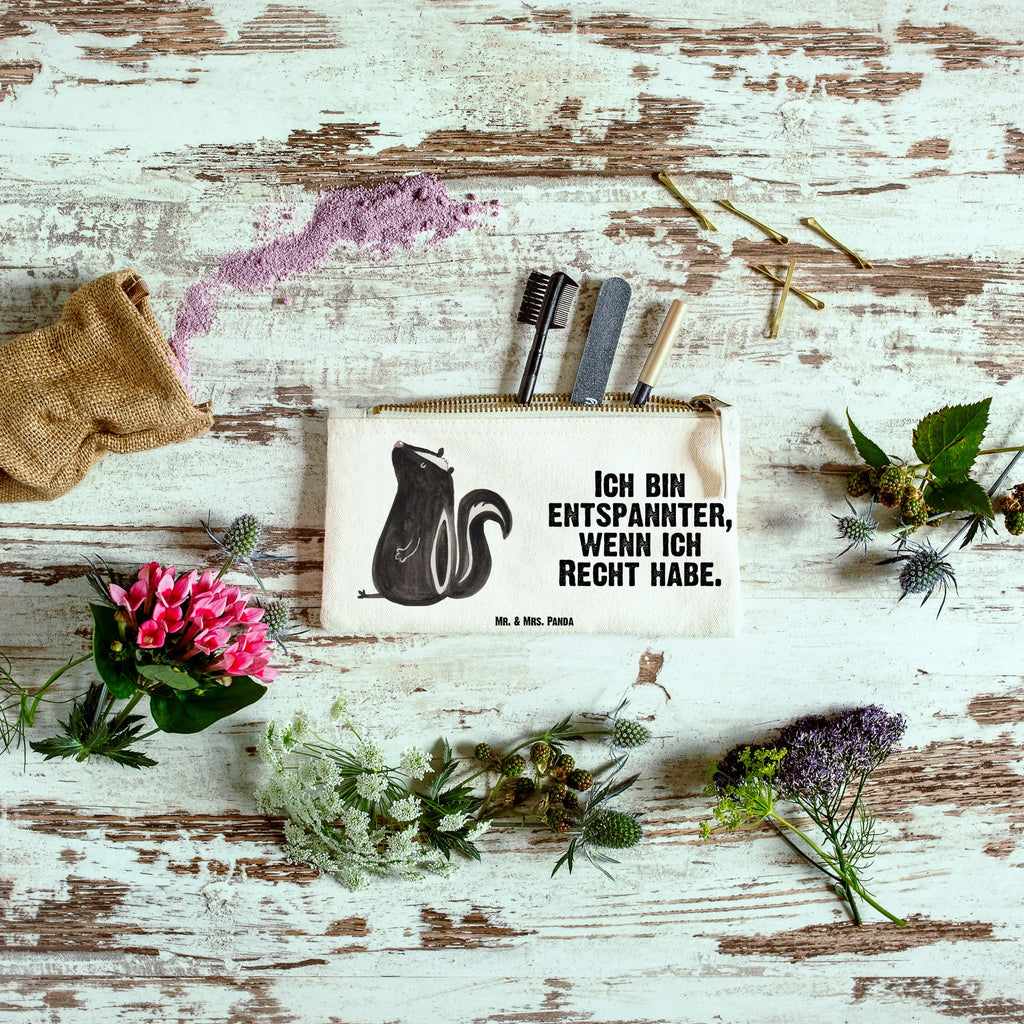 Make-up bag skunk Sit Skunk, slogan, stinky, stinker, skunk, law, wild animal, office, predator, know-it-all