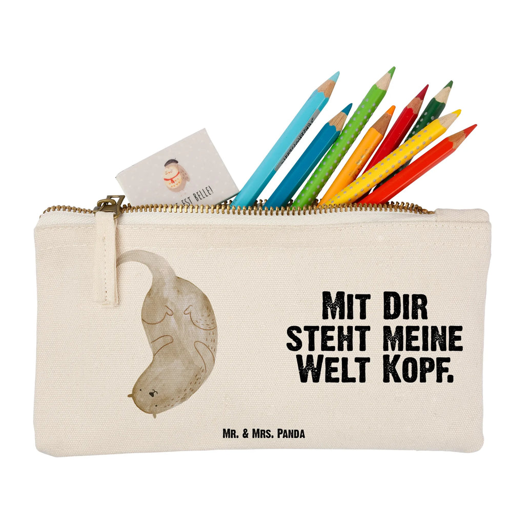 Make-up bag otter upside down Schlampermäppchen, Stiftemäppchen, Kulturbeutel, pinsel tasche, Schminkbeutel, Kosmetikbeutel, pencil case, aufbewahrungstasche, Waschtasche, utensilientasche, Waschbeutel, Schminktasche, aufbewahrungsbeutel, Etui, toiletry bag, Kulturtasche, beauty case, Schminktäschchen, kosmetiktäschchen, Kosmetiktasche, Mäppchen, beauty tasche, Federmappe, Otter, Fischotter, Seeotter, Otter Seeotter See Otter