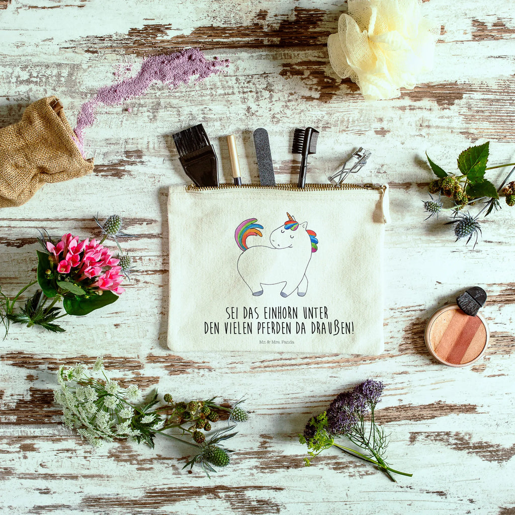 torebka na makijaż jednorożec dumnie kroczyć beauty case, Etui, kosmetiktäschchen, Schminktäschchen, aufbewahrungsbeutel, pinsel tasche, utensilientasche, Kosmetiktasche, Schminktasche, pencil case, Kulturbeutel, Waschtasche, Schminkbeutel, Stiftemäppchen, Mäppchen, Kulturtasche, toiletry bag, Schlampermäppchen, Kosmetikbeutel, Waschbeutel, aufbewahrungstasche, beauty tasche, Federmappe, Einhörner, Unicorn, Einhorn, Einhorn Deko, Bunt, Stolz, Reiten, Geschenk, Freundin, Reiter, Pferd, Anders