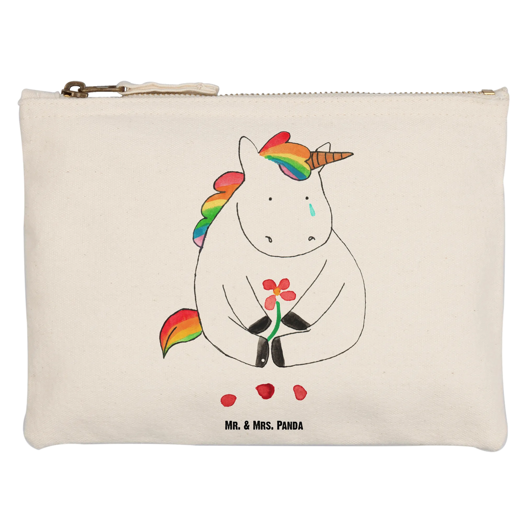 Make-up bag unicorn Sad Stiftemäppchen, pinsel tasche, Kosmetiktasche, toiletry bag, Schminkbeutel, Mäppchen, Schminktasche, Etui, Schlampermäppchen, Kosmetikbeutel, Federmappe, Schminktäschchen, aufbewahrungstasche, pencil case, Kulturbeutel, utensilientasche, beauty case, Waschbeutel, kosmetiktäschchen, aufbewahrungsbeutel, beauty tasche, Waschtasche, Kulturtasche, Einhörner, Unicorn, Einhorn, Einhorn Deko, Grußkarte, Trösten. Freundschaft, Trauer, Freunde, Liebe, Blume, Glitzer
