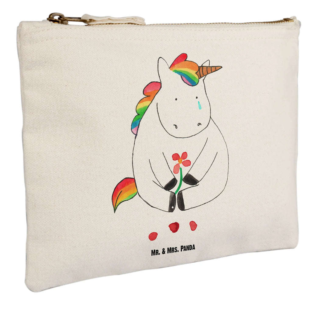Make-up bag unicorn Sad Stiftemäppchen, pinsel tasche, Kosmetiktasche, toiletry bag, Schminkbeutel, Mäppchen, Schminktasche, Etui, Schlampermäppchen, Kosmetikbeutel, Federmappe, Schminktäschchen, aufbewahrungstasche, pencil case, Kulturbeutel, utensilientasche, beauty case, Waschbeutel, kosmetiktäschchen, aufbewahrungsbeutel, beauty tasche, Waschtasche, Kulturtasche, Einhörner, Unicorn, Einhorn, Einhorn Deko, Grußkarte, Trösten. Freundschaft, Trauer, Freunde, Liebe, Blume, Glitzer