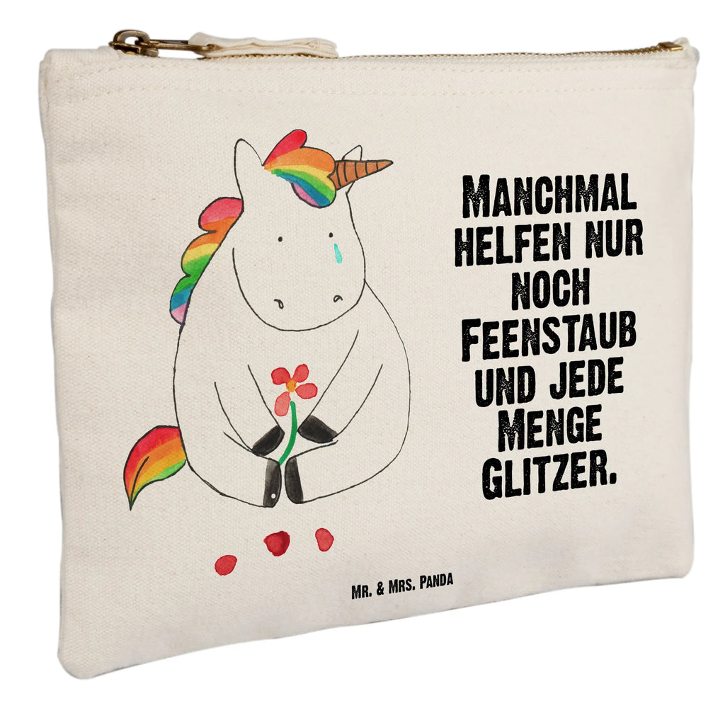 Make-up bag unicorn Sad Stiftemäppchen, pinsel tasche, Kosmetiktasche, toiletry bag, Schminkbeutel, Mäppchen, Schminktasche, Etui, Schlampermäppchen, Kosmetikbeutel, Federmappe, Schminktäschchen, aufbewahrungstasche, pencil case, Kulturbeutel, utensilientasche, beauty case, Waschbeutel, kosmetiktäschchen, aufbewahrungsbeutel, beauty tasche, Waschtasche, Kulturtasche, Einhörner, Unicorn, Einhorn, Einhorn Deko, Grußkarte, Trösten. Freundschaft, Trauer, Freunde, Liebe, Blume, Glitzer