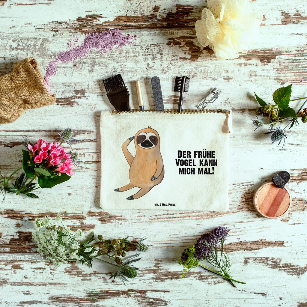 Schminktasche Faultier Vogel toiletry bag, beauty tasche, pinsel tasche, pencil case, utensilientasche, Waschtasche, Kulturbeutel, Kosmetiktasche, Federmappe, aufbewahrungsbeutel, Etui, aufbewahrungstasche, Schminktäschchen, Schminkbeutel, Kosmetikbeutel, Schminktasche, kosmetiktäschchen, Stiftemäppchen, Schlampermäppchen, Mäppchen, Kulturtasche, Waschbeutel, beauty case, Faultier, Faultier Geschenk, Faultier Deko, Faultierwelt, faul, Der Frühe Vogel, Lieblingstier, Spinner, Morgenmuffel, Früher Vogel, Frühaufsteher, Vogel, Faultiere