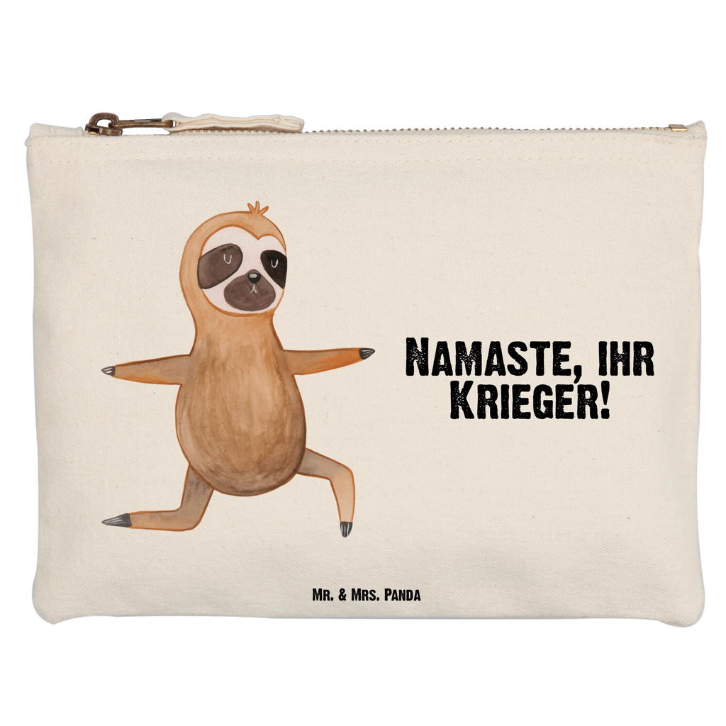 Schminktasche Faultier Yoga Schminkbeutel, pinsel tasche, Kosmetiktasche, beauty tasche, kosmetiktäschchen, Schlampermäppchen, Kosmetikbeutel, aufbewahrungstasche, beauty case, Mäppchen, Schminktasche, Federmappe, Waschbeutel, Waschtasche, Schminktäschchen, Etui, pencil case, utensilientasche, aufbewahrungsbeutel, toiletry bag, Kulturbeutel, Kulturtasche, Stiftemäppchen, Faultier, Faultier Geschenk, Faultier Deko, Faultiere, Lieblingstier, Meditation, Atmung, Krieger, faul, Gelassenheit, Entspannung, Yoga, Yogaübungen, Namaste