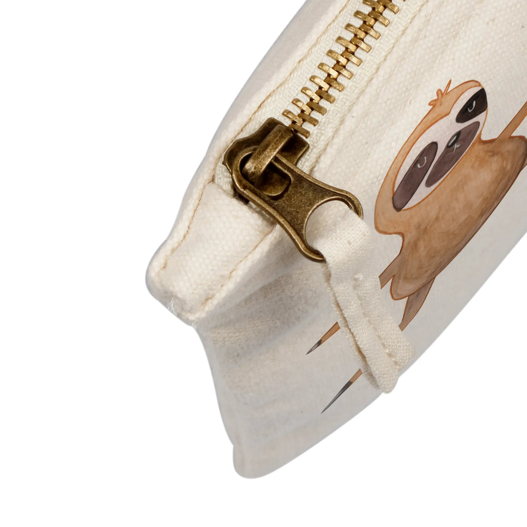 Schminktasche Faultier Yoga Schminkbeutel, pinsel tasche, Kosmetiktasche, beauty tasche, kosmetiktäschchen, Schlampermäppchen, Kosmetikbeutel, aufbewahrungstasche, beauty case, Mäppchen, Schminktasche, Federmappe, Waschbeutel, Waschtasche, Schminktäschchen, Etui, pencil case, utensilientasche, aufbewahrungsbeutel, toiletry bag, Kulturbeutel, Kulturtasche, Stiftemäppchen, Faultier, Faultier Geschenk, Faultier Deko, Faultiere, Lieblingstier, Meditation, Atmung, Krieger, faul, Gelassenheit, Entspannung, Yoga, Yogaübungen, Namaste