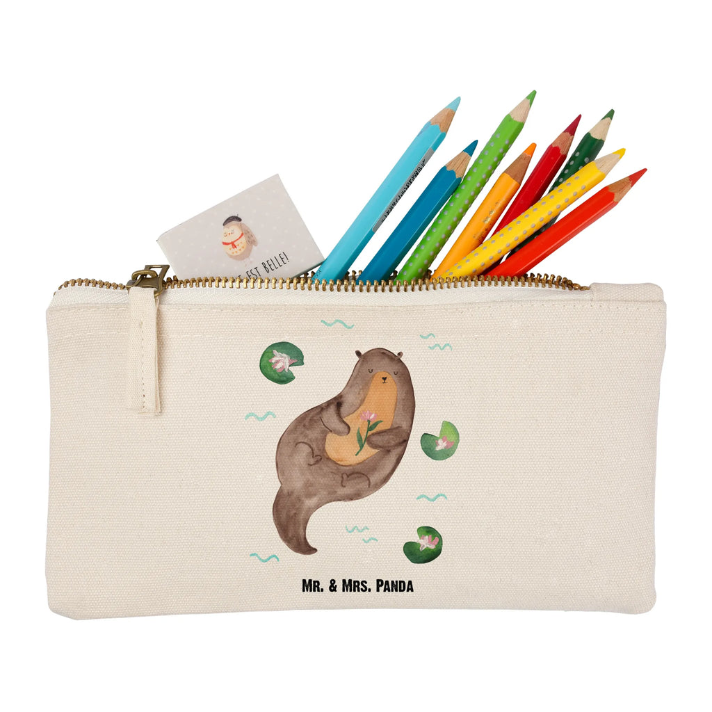 Make-up bag otter Water Lily kosmetiktäschchen, Waschtasche, Etui, Kosmetiktasche, pinsel tasche, Federmappe, Mäppchen, Kulturbeutel, Kosmetikbeutel, utensilientasche, pencil case, Kulturtasche, beauty case, toiletry bag, beauty tasche, aufbewahrungstasche, Schminktäschchen, Schminktasche, Stiftemäppchen, Waschbeutel, Schminkbeutel, Schlampermäppchen, aufbewahrungsbeutel, Seeotter, Fischotter, Otter, Otter Seeotter See Otter