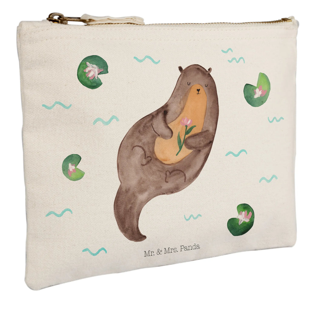 Make-up bag otter Water Lily kosmetiktäschchen, Waschtasche, Etui, Kosmetiktasche, pinsel tasche, Federmappe, Mäppchen, Kulturbeutel, Kosmetikbeutel, utensilientasche, pencil case, Kulturtasche, beauty case, toiletry bag, beauty tasche, aufbewahrungstasche, Schminktäschchen, Schminktasche, Stiftemäppchen, Waschbeutel, Schminkbeutel, Schlampermäppchen, aufbewahrungsbeutel, Seeotter, Fischotter, Otter, Otter Seeotter See Otter