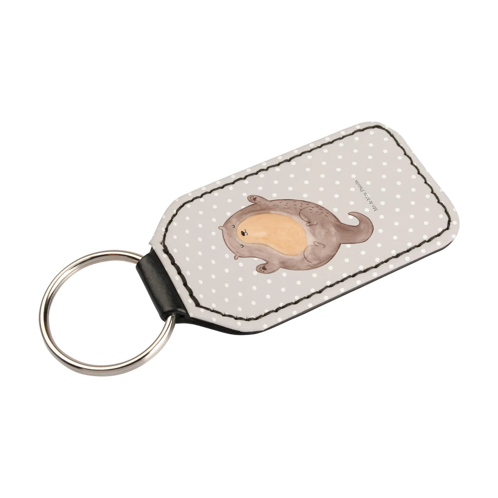 Rectangular key ring otter Embrace pendant, key ring, keychain, bag pendant, lucky charm, otter, marten, sea otter, European otter, water mammal, aquatic animal, baby otter, predator, water, otter gifts, animal lover, gift ideas for animal lovers, animal, mammal, water animal, gifts for people in love, Otter Sea Otter Lake Otter