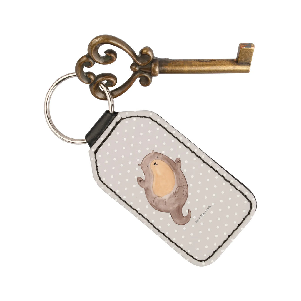 Rectangular key ring otter Embrace pendant, key ring, keychain, bag pendant, lucky charm, otter, marten, sea otter, European otter, water mammal, aquatic animal, baby otter, predator, water, otter gifts, animal lover, gift ideas for animal lovers, animal, mammal, water animal, gifts for people in love, Otter Sea Otter Lake Otter