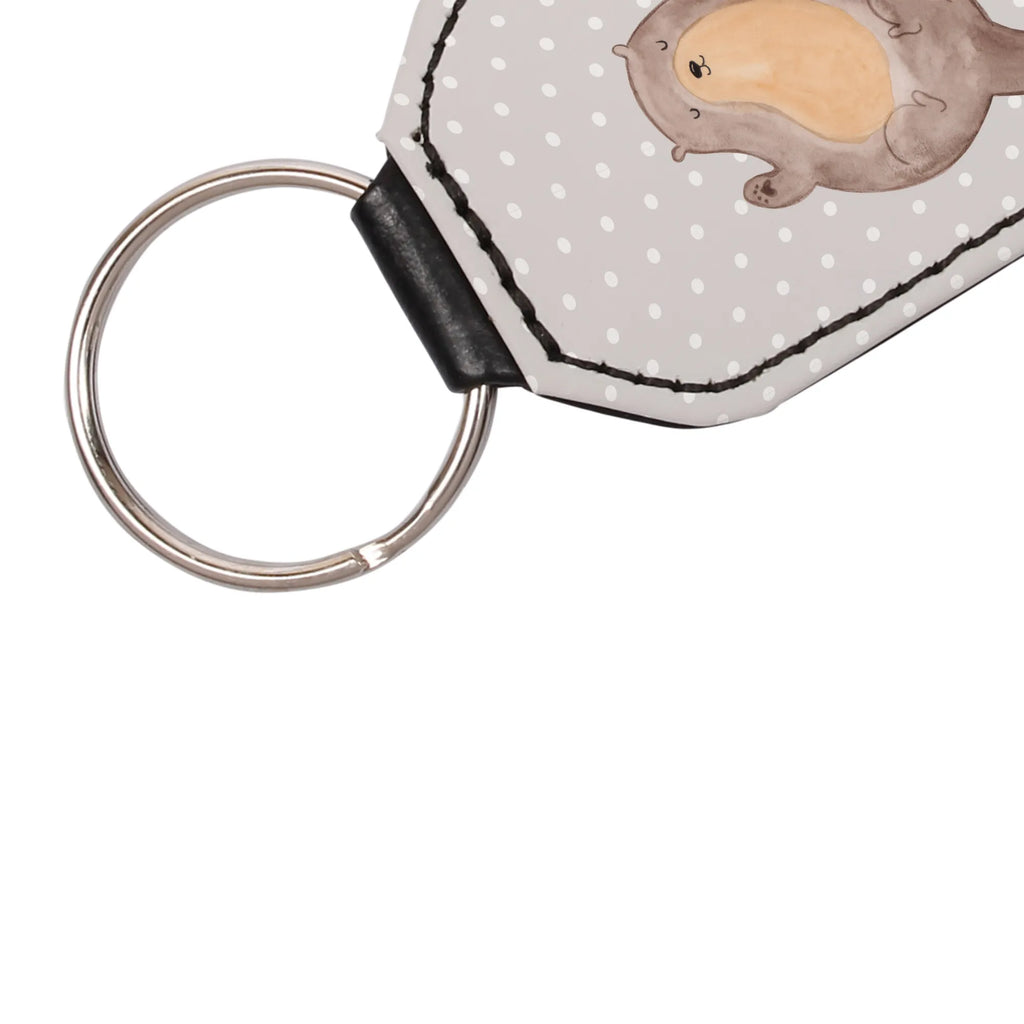 Rectangular key ring otter Embrace pendant, key ring, keychain, bag pendant, lucky charm, otter, marten, sea otter, European otter, water mammal, aquatic animal, baby otter, predator, water, otter gifts, animal lover, gift ideas for animal lovers, animal, mammal, water animal, gifts for people in love, Otter Sea Otter Lake Otter