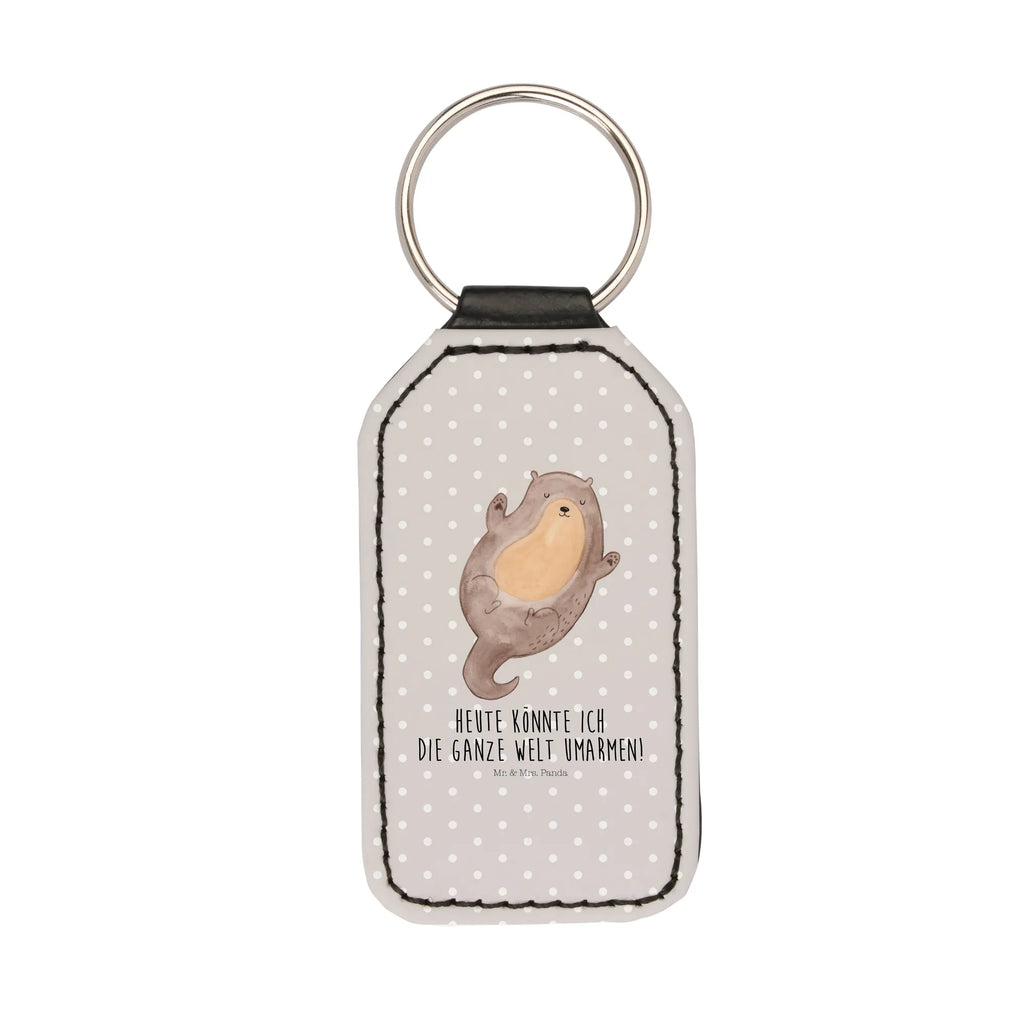 Rectangular key ring otter Embrace pendant, key ring, keychain, bag pendant, lucky charm, otter, marten, sea otter, European otter, water mammal, aquatic animal, baby otter, predator, water, otter gifts, animal lover, gift ideas for animal lovers, animal, mammal, water animal, gifts for people in love, Otter Sea Otter Lake Otter