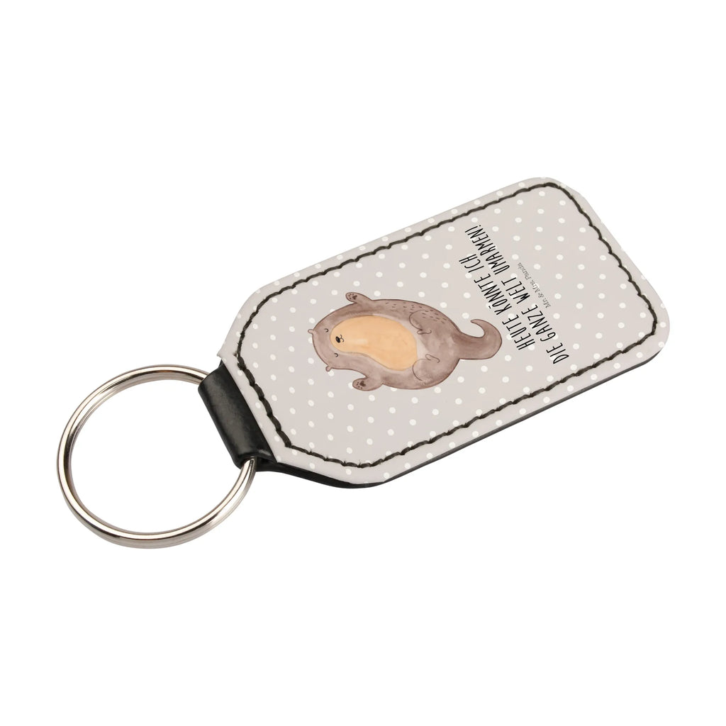 Rectangular key ring otter Embrace pendant, key ring, keychain, bag pendant, lucky charm, otter, marten, sea otter, European otter, water mammal, aquatic animal, baby otter, predator, water, otter gifts, animal lover, gift ideas for animal lovers, animal, mammal, water animal, gifts for people in love, Otter Sea Otter Lake Otter
