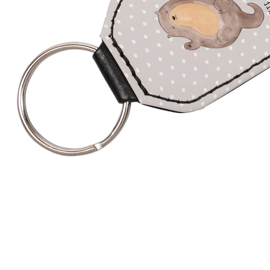Rectangular key ring otter Embrace pendant, key ring, keychain, bag pendant, lucky charm, otter, marten, sea otter, European otter, water mammal, aquatic animal, baby otter, predator, water, otter gifts, animal lover, gift ideas for animal lovers, animal, mammal, water animal, gifts for people in love, Otter Sea Otter Lake Otter
