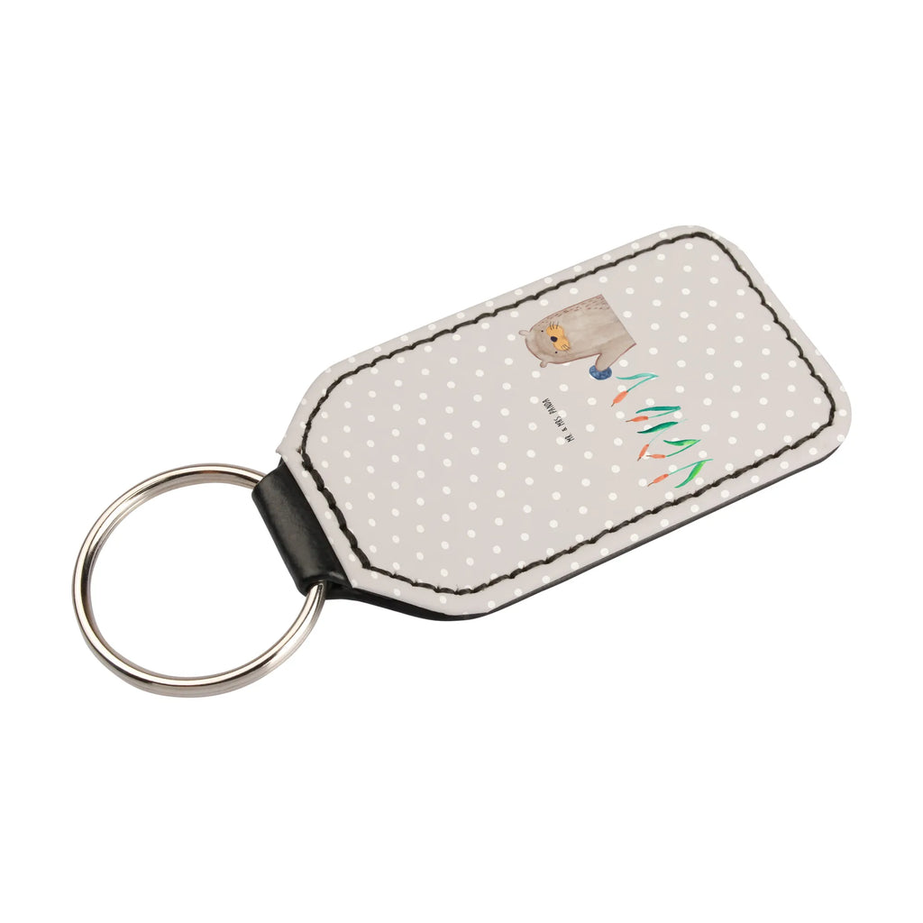 Rectangular key ring otter Stone pendant, keychain, lucky charm, key ring, bag pendant, otter, marten, sea otter, European otter, water mammal, aquatic animal, baby otter, predator, water, otter gifts, animal lover, gift ideas for animal lovers, animal, mammal, water animal, gifts for people in love, Otter Sea Otter Lake Otter