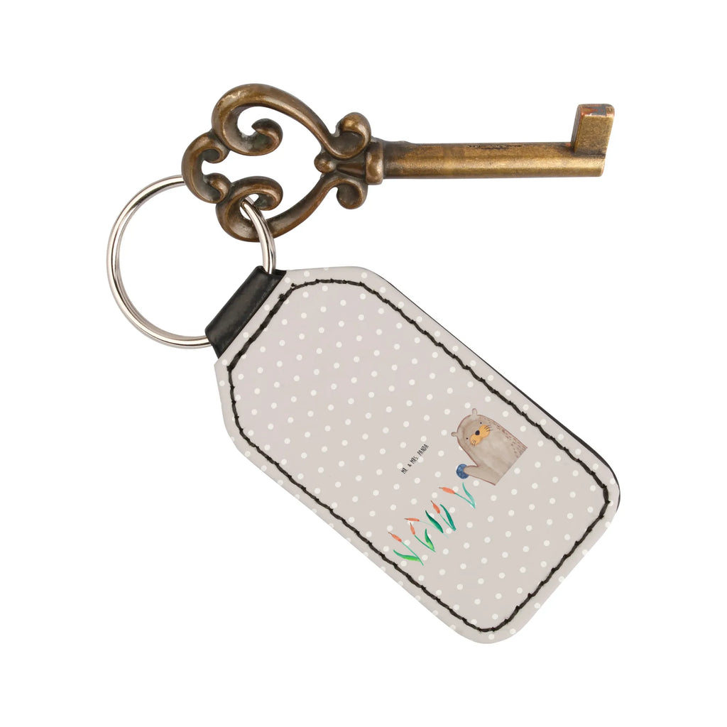 Rectangular key ring otter Stone pendant, keychain, lucky charm, key ring, bag pendant, otter, marten, sea otter, European otter, water mammal, aquatic animal, baby otter, predator, water, otter gifts, animal lover, gift ideas for animal lovers, animal, mammal, water animal, gifts for people in love, Otter Sea Otter Lake Otter