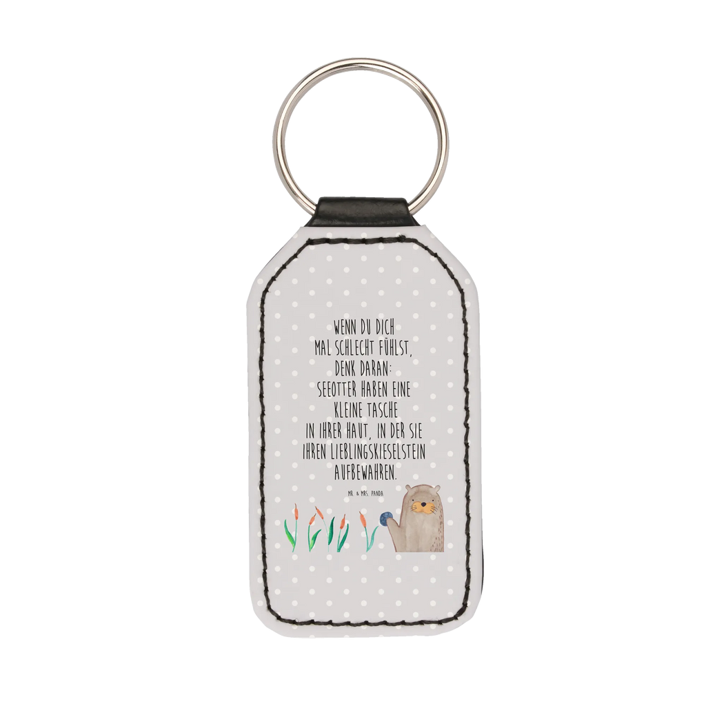 Rectangular key ring otter Stone pendant, keychain, lucky charm, key ring, bag pendant, otter, marten, sea otter, European otter, water mammal, aquatic animal, baby otter, predator, water, otter gifts, animal lover, gift ideas for animal lovers, animal, mammal, water animal, gifts for people in love, Otter Sea Otter Lake Otter