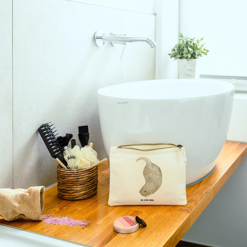 Make-up bag otter upside down Schlampermäppchen, Stiftemäppchen, Kulturbeutel, pinsel tasche, Schminkbeutel, Kosmetikbeutel, pencil case, aufbewahrungstasche, Waschtasche, utensilientasche, Waschbeutel, Schminktasche, aufbewahrungsbeutel, Etui, toiletry bag, Kulturtasche, beauty case, Schminktäschchen, kosmetiktäschchen, Kosmetiktasche, Mäppchen, beauty tasche, Federmappe, Otter, Fischotter, Seeotter, Otter Seeotter See Otter