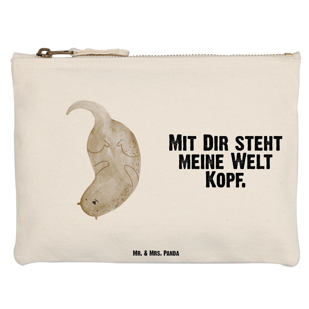 Make-up bag otter upside down Schlampermäppchen, Stiftemäppchen, Kulturbeutel, pinsel tasche, Schminkbeutel, Kosmetikbeutel, pencil case, aufbewahrungstasche, Waschtasche, utensilientasche, Waschbeutel, Schminktasche, aufbewahrungsbeutel, Etui, toiletry bag, Kulturtasche, beauty case, Schminktäschchen, kosmetiktäschchen, Kosmetiktasche, Mäppchen, beauty tasche, Federmappe, Otter, Fischotter, Seeotter, Otter Seeotter See Otter