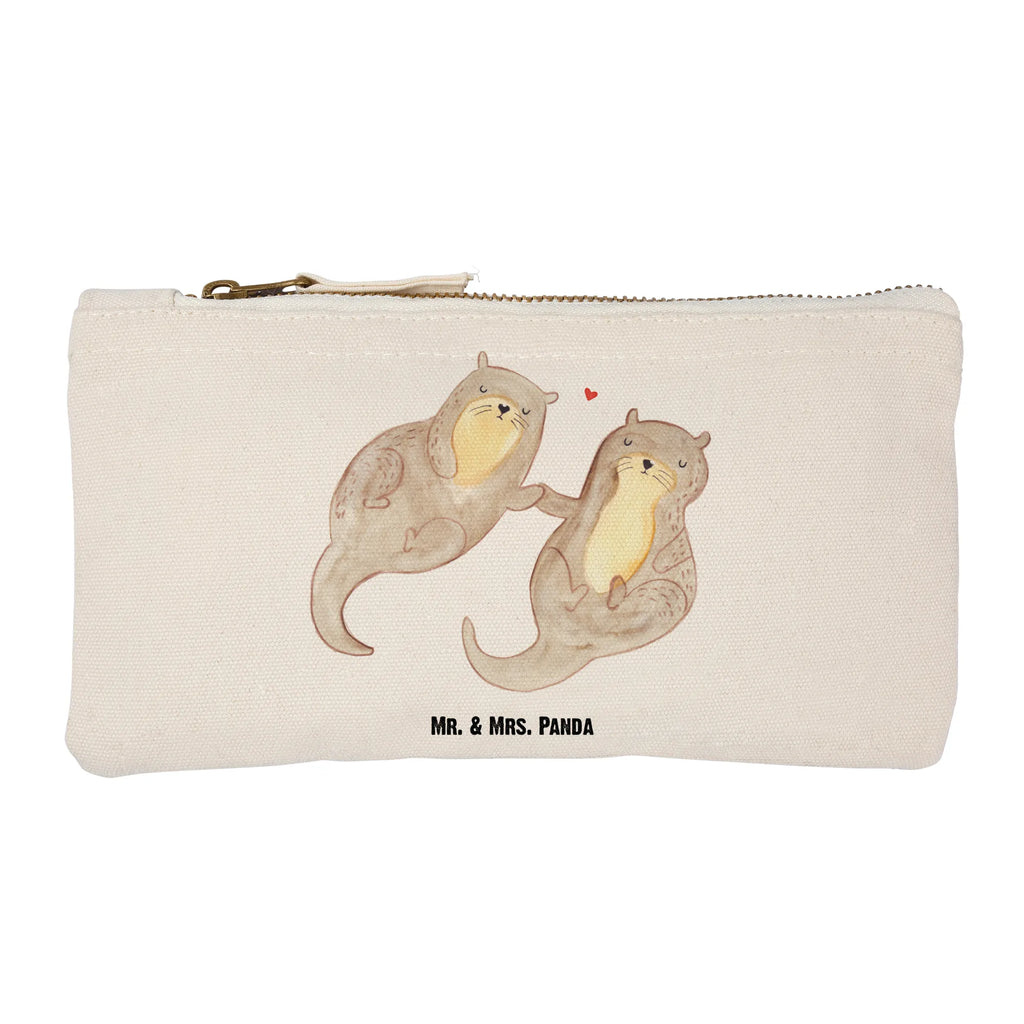 Make-up bag otter holding hands otter, marten, sea otter, European otter, water mammal, aquatic animal, baby otter, predator, water, otter gifts, animal lover, gift ideas for animal lovers, animal, mammal, water animal, gifts for people in love, Otter Sea Otter Lake Otter