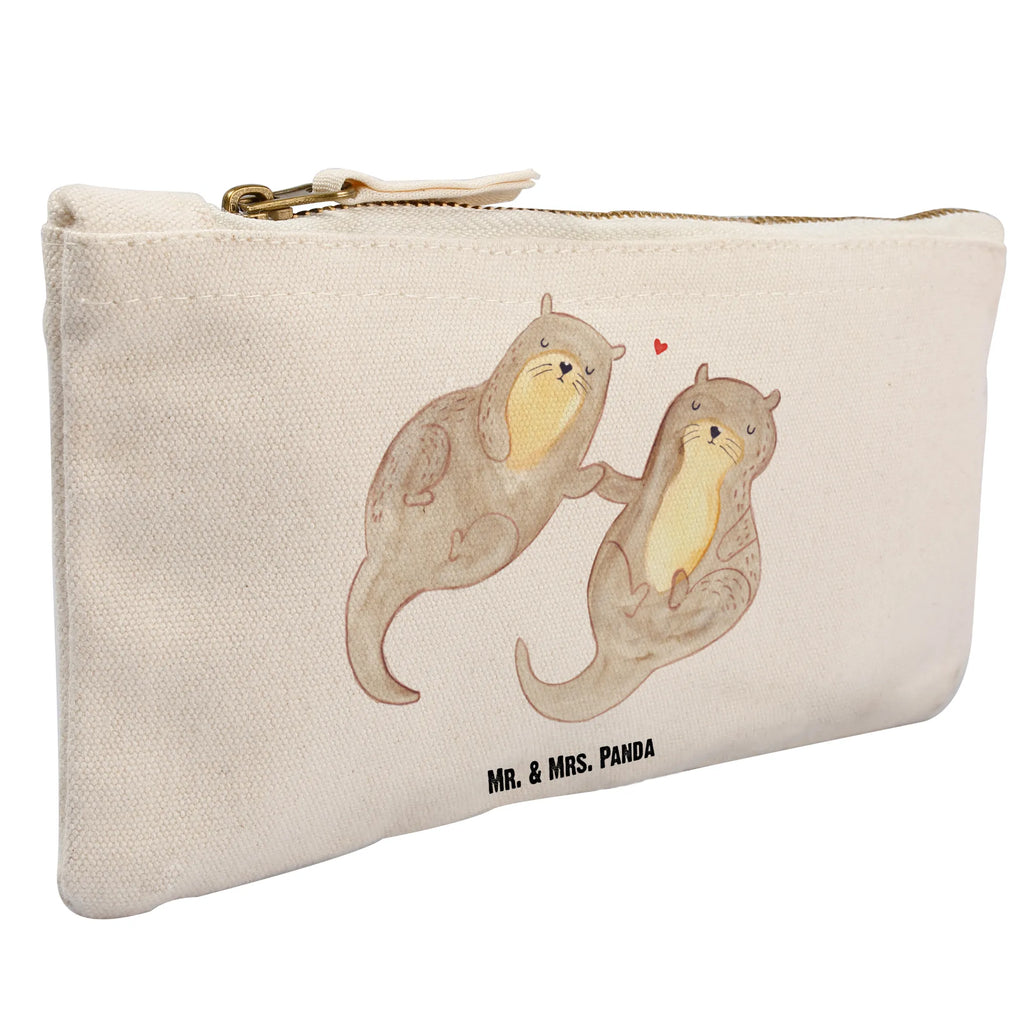 Make-up bag otter holding hands otter, marten, sea otter, European otter, water mammal, aquatic animal, baby otter, predator, water, otter gifts, animal lover, gift ideas for animal lovers, animal, mammal, water animal, gifts for people in love, Otter Sea Otter Lake Otter
