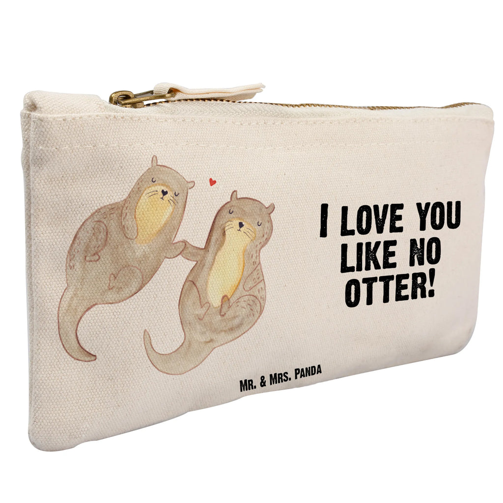 Make-up bag otter holding hands otter, marten, sea otter, European otter, water mammal, aquatic animal, baby otter, predator, water, otter gifts, animal lover, gift ideas for animal lovers, animal, mammal, water animal, gifts for people in love, Otter Sea Otter Lake Otter