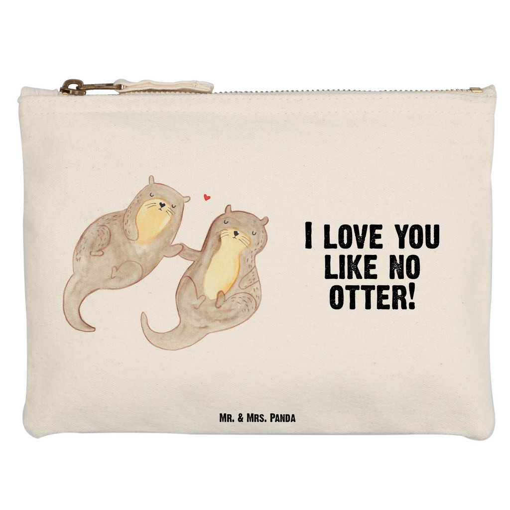 Make-up bag otter holding hands otter, marten, sea otter, European otter, water mammal, aquatic animal, baby otter, predator, water, otter gifts, animal lover, gift ideas for animal lovers, animal, mammal, water animal, gifts for people in love, Otter Sea Otter Lake Otter