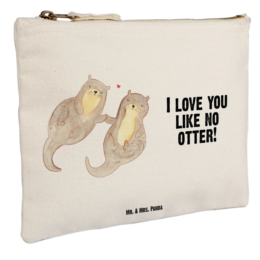 Make-up bag otter holding hands otter, marten, sea otter, European otter, water mammal, aquatic animal, baby otter, predator, water, otter gifts, animal lover, gift ideas for animal lovers, animal, mammal, water animal, gifts for people in love, Otter Sea Otter Lake Otter
