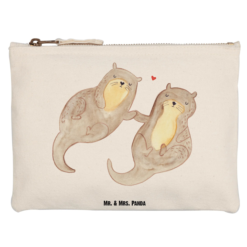 Make-up bag otter holding hands otter, marten, sea otter, European otter, water mammal, aquatic animal, baby otter, predator, water, otter gifts, animal lover, gift ideas for animal lovers, animal, mammal, water animal, gifts for people in love, Otter Sea Otter Lake Otter