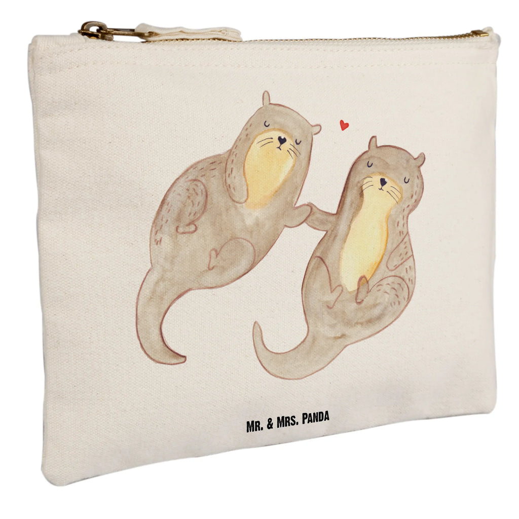 Make-up bag otter holding hands otter, marten, sea otter, European otter, water mammal, aquatic animal, baby otter, predator, water, otter gifts, animal lover, gift ideas for animal lovers, animal, mammal, water animal, gifts for people in love, Otter Sea Otter Lake Otter
