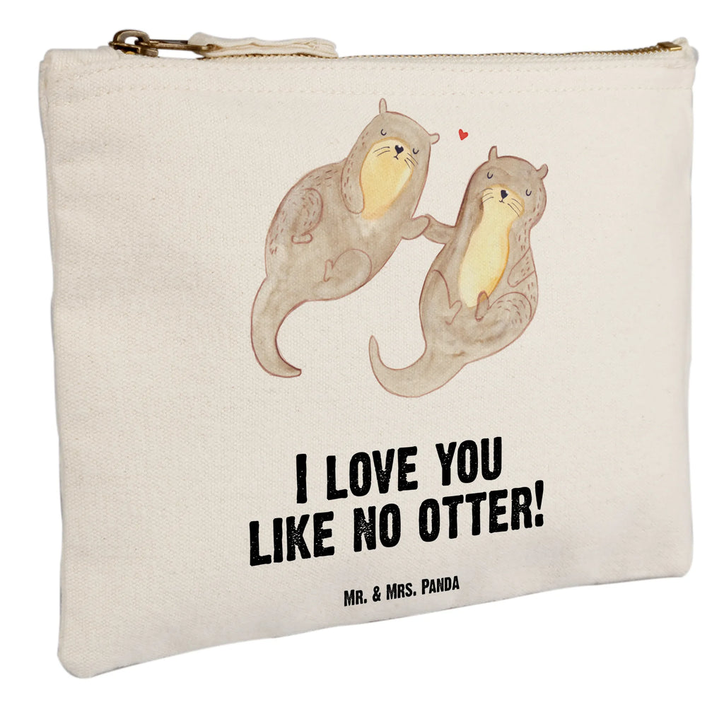 Make-up bag otter holding hands otter, marten, sea otter, European otter, water mammal, aquatic animal, baby otter, predator, water, otter gifts, animal lover, gift ideas for animal lovers, animal, mammal, water animal, gifts for people in love, Otter Sea Otter Lake Otter