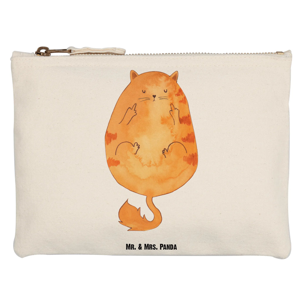 torebka na makijaż Kot ranny ptaszek Kot, motyw kotów, miłośnik kotów, dekoracje z kotami, przyjaciel kotów, entuzjasta kotów, produkty dla kotów, artykuły dla kotów, akcesoria dla kotów, pamiątki z kotami, produkty dla miłośników kotów, motywy kotów