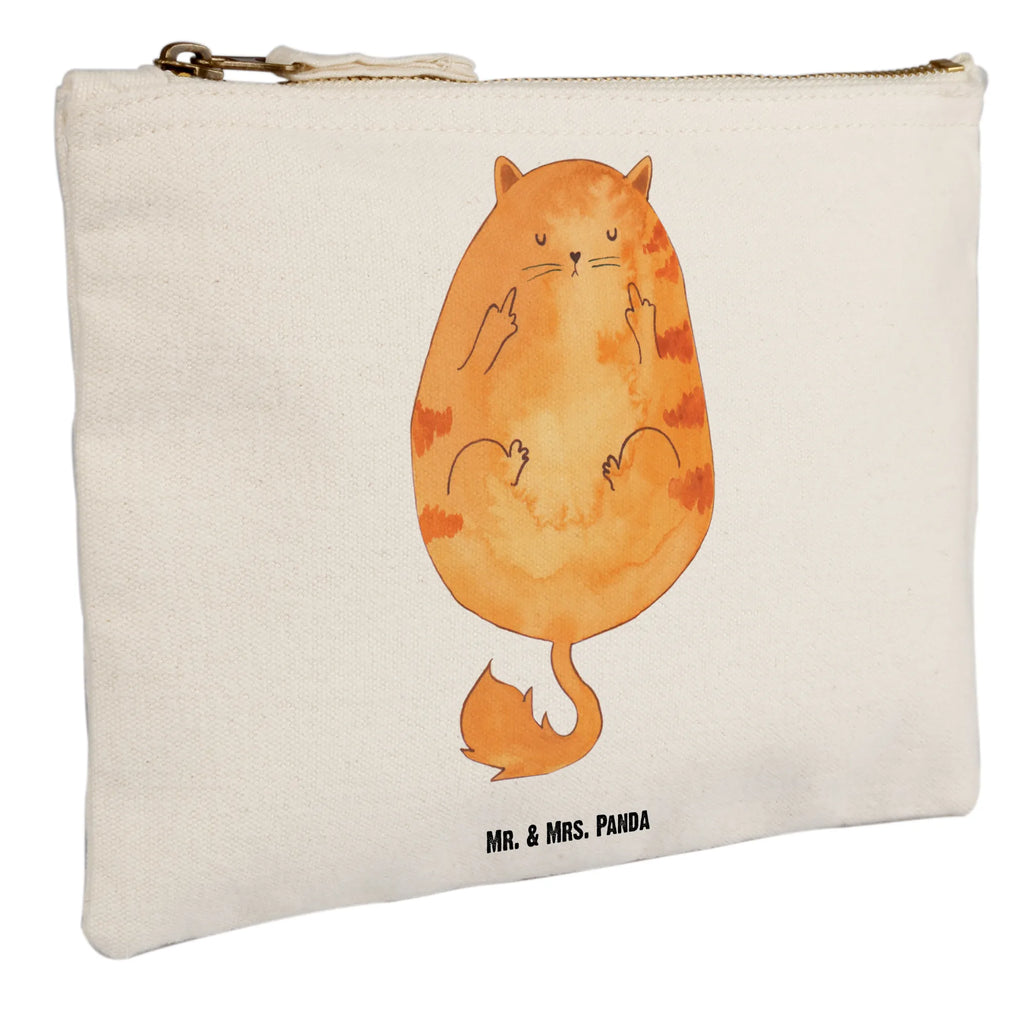 torebka na makijaż Kot ranny ptaszek Kot, motyw kotów, miłośnik kotów, dekoracje z kotami, przyjaciel kotów, entuzjasta kotów, produkty dla kotów, artykuły dla kotów, akcesoria dla kotów, pamiątki z kotami, produkty dla miłośników kotów, motywy kotów