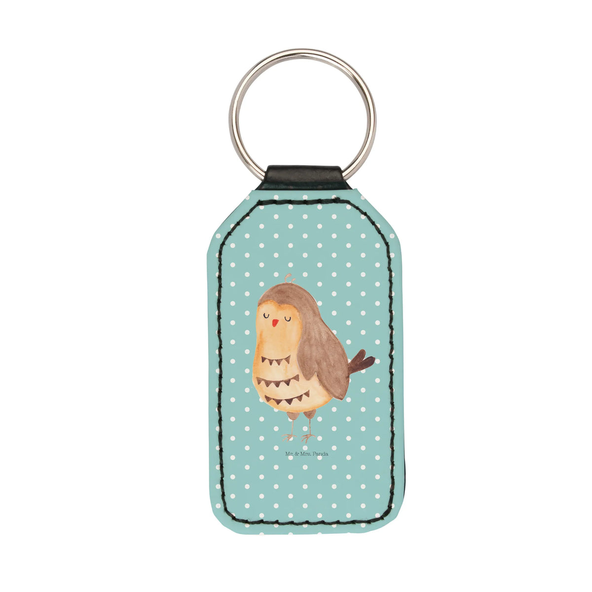 Rectangular key ring Owl Satisfied lucky charm, key ring, bag pendant, keychain, pendant, owl, forest animal, bird, nocturnal, gift ideas, birthday present, illustrated, funny, romantic gift, owl decor, Owl saying, Saying beautiful, Wedding anniversary gift, Romantic, Owl, Pun funny, Love saying, Owl deco