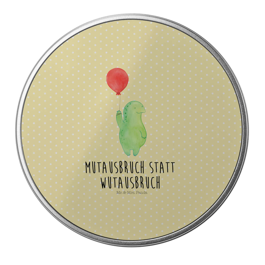 okrągła puszka z blachy żółw balon Skałka