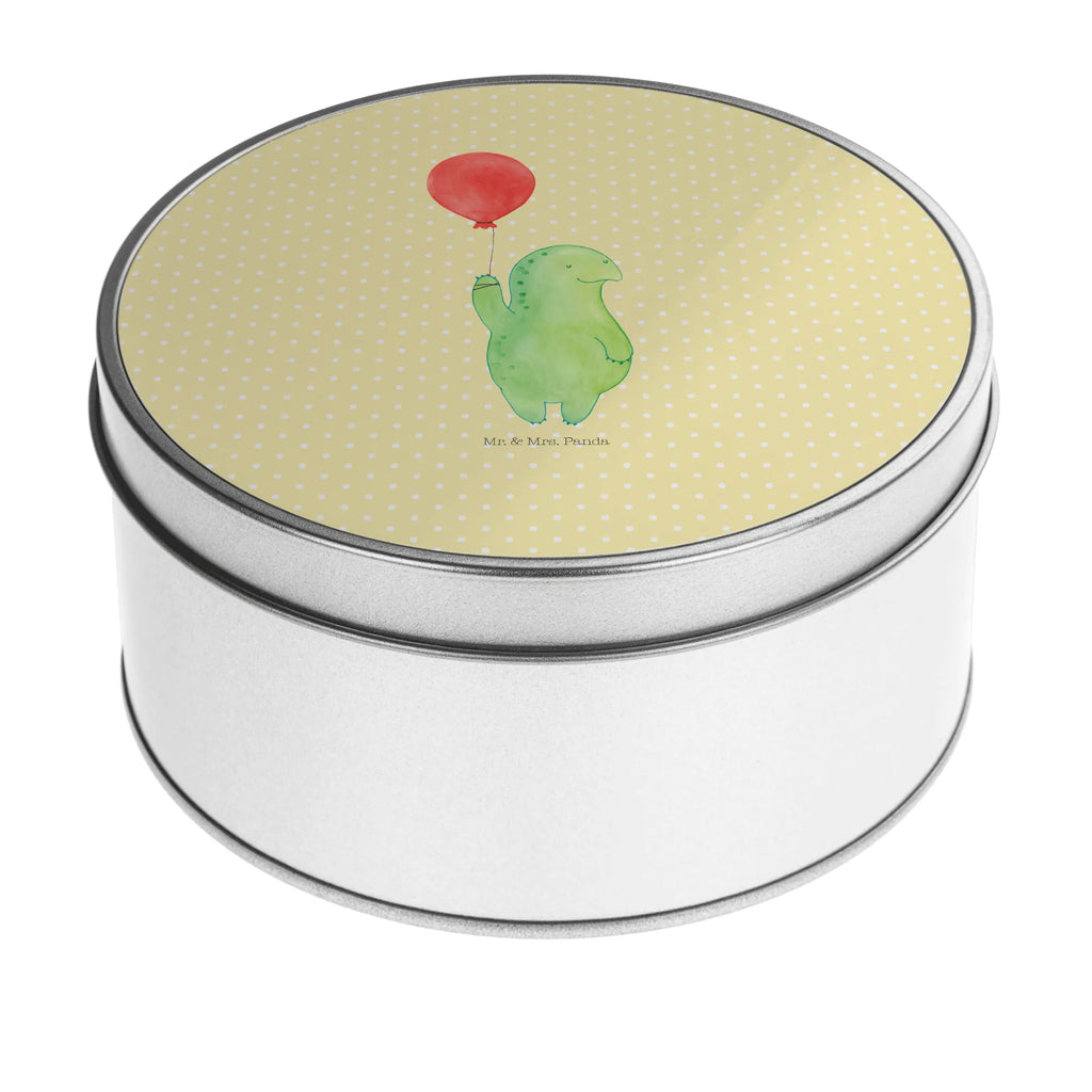 okrągła puszka z blachy żółw balon Skałka